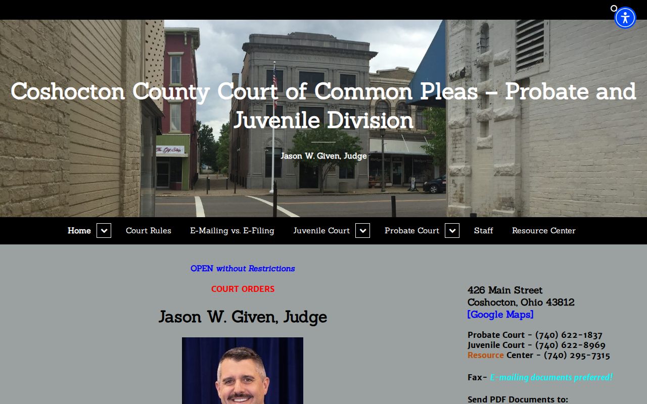 Coshocton County court docket Probate and Juvenile Court records route